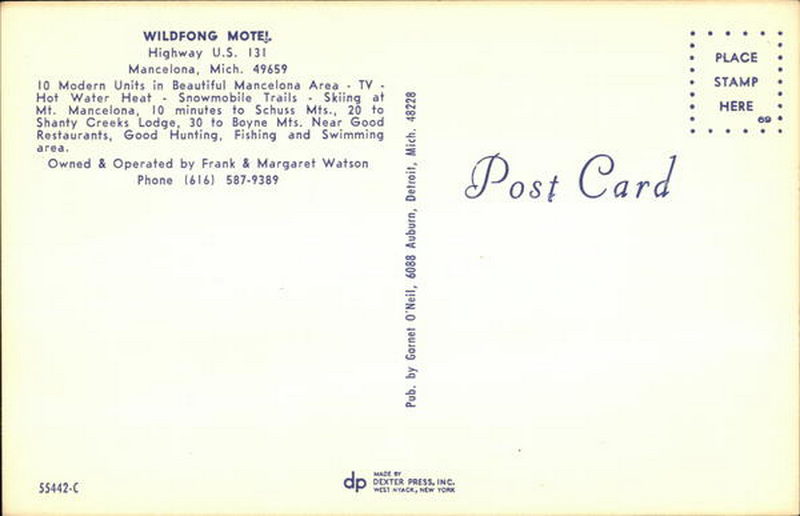 Wildfong Motel (Watsons Motel) - Old Postcard (newer photo)
